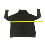 Michael Kors Women's Sweater Turtleneck Black Wool Blend Waffle-knit Size Large Photo 3