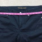 Michael Kors : Black Izzy Cropped Skinny Jean with Flowers Photo 5