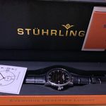 Stuhrling Original New Stührling Watch Black Calfskin Leather Photo 2