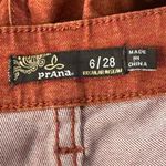 prAna SZ 6/28 Jeans Stretch Mid-Rise Pockets Straight Leg Geometric Rust Red Photo 7