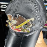 American Eagle Vintage Leather “God Bless America” Motorcycle Hat Sz O/S Photo 6