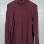 Title Nine Women L Mauve Pink Offsite Synergy Turtleneck Knit Sweater Boxy Fit Photo 0
