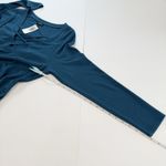 Torrid NWT  Blue Waffle‎ Long Sleeve Lace Up Neck Fit Flare Dress Size 1X Pockets Photo 10