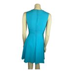 American Vintage 50's Blue Sleeveless Pleated Belted Gemstone Dress small Photo 13