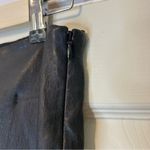 Theory Lamb Leather Black Leggings Sleek Pants Elastic Waist Zipper Details 10 Photo 4