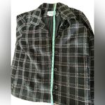 Vintage Bedford Fair plaid/striped Button Down Blazer Jacket Size 14‎ Black Photo 5