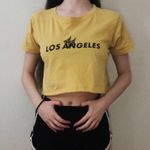 Brandy Melville Yellow Los Angeles Crop Top Photo 0