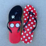 Disney  Parks Mickey & Minnie Mouse flip-flops size 7 Photo 1