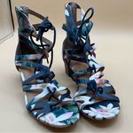Corso Como A Very Rare New  Jamaica Navy Floral Gladiator Sandals Size US6.5 M Photo 0
