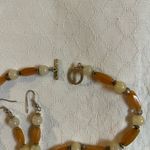 Vintage River Jade Carved Necklace & Earrings Photo 3