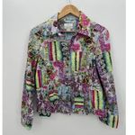 Christopher & Banks Christopher & Bank Womens Patchwork Button Front Jacket Size XL Lightweight Boho Photo 0