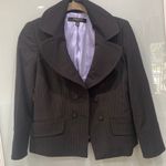 Nine West Women's Black White Pin Stripe Suite Blazer Jacket Sz 4P Photo 1