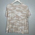 Athleta Women Plus Size 1X Sea Salt White Camo Organic Daily Crew Neck Shirt Photo 3