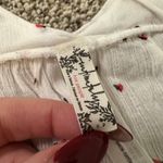 Free People Intimately white heart print v-neck babydoll tank top size S Photo 5