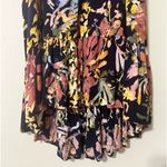 New Directions sz petite medium spring blooms hi low flutter sleeve midi dress Black Photo 4