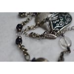 Avenue  Rare Vintage Blue Silver Tone Heart Statement Boho Like New Necklace Photo 3