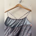 Rokoko Blue Floral Flowy Cottagecore Tiered Maxi Dress Criss Cross Back Photo 4