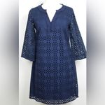 Crown & Ivy  Navy Eyelet Women’s Summer Dress size 12 Photo 1