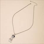 Retro skull necklace pendant Gray Photo 4