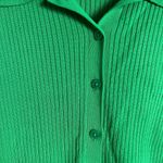 Lauren Ralph Lauren Green Collared Polo Ribbed Knit Cardigan Sweater Size M Size M Photo 14