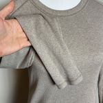 Everlane Organic Cotton Ribbed High Neck Long Sleeve Dress Heathered Beige Sz Sm Photo 3