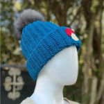 Chunky Oversized Cuffed Fall Winter Beanie Faux Fur PomPom Photo 1