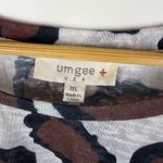 Umgee Leopard Print Knit Top Size 1XL Lightweight Sheer Oversized Slouchy Boho Brown Photo 5