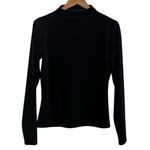 Only Hearts  Helena Stuart Black Velour Mock Neck Pull Over Blouse Medium Chic Photo 0