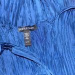 Eileen Fisher NEW  Crushed Silk Tiered Midi Dress in blue Sz XL Quiet Luxury Photo 2