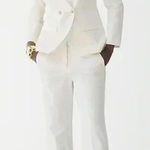 J.Crew Kate Straight Leg Pant Bi-Stretch Cotton Blend Ivory Size 24 BF401 New Photo 0