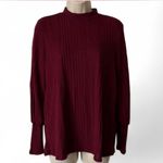 Ribbed Knit‎ Mock Turtleneck Purple Photo 1