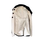 Marc Jacobs Black Velvet Faux Fur Collar Crystal Button Satin Lined Coat, Size 4 Photo 7