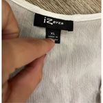 Iz Byer  White Angel Fairy Baby Doll Top XL Y2K Tie Back V Neck Flowy Sheer Photo 1