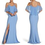 Dress the Population Diana Gown Size Small Blush Side Slit Cold Shoulder New Photo 12