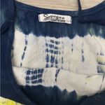 Boho style Green and navy blue tie Photo 3