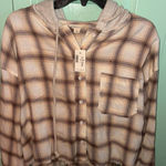 Aeropostale  Flannel Hoodie Cropped Photo 0