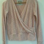 Saturday Sunday Pink Wrap Sweater sz XS Cozy Soft Wrap Sweater Photo 3