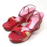 via spiga fabric ankle strap wedge sandals, Italy, size 9 Photo 3