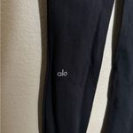 Alo Yoga  Airbrush Flutter Split Flare Full Length High-Waist Legging Black Small Photo 4