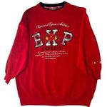 EXPRESS Vintage Athletic Womens XS Preppy Graphic Crewneck Sweatshirt Red Girlie Photo 0