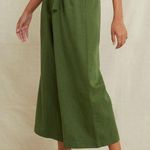 Amour Vert Frankie Cropped Wide Leg Cotton Linen Pants in Terracotta Photo 9