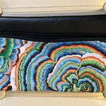 Abstract Fold Over Clutch Purse Bag Black Photo 0