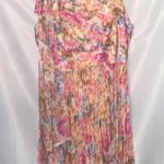Alex Marie WO SIZE 16P ONE SHOULDER DRESS PEACHY FLORAL DESIGN LINED PLEATED EUC Photo 0