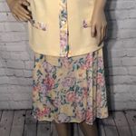 Vintage Pablo Connection Blazer & Pleated Skirt Yellow Size 14 Photo 2