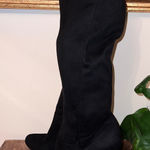 INC Womens 6.5 Black Over The Knee‎ Thigh High Heel Suede Boots Party Shoes Photo 0