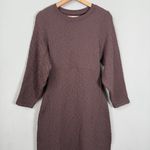 Free People  Gabby Seamless Midi Dress Women's M/L Chocolate Brown Textured NWT Photo 7