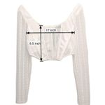 Hera Collection NWT Celebrity by  White Lace Corset Cropped Top Long Sleeves Sz L Photo 4