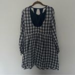 Paper Crane Navy Plaid Mini Dress NWT Photo 3
