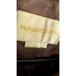 Women's Margaret Godfrey Brown Leather Jacket Size 4 Photo 3