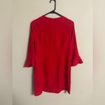 Ann Taylor  Factory Red Dress Size 6P Petite Bell Fluted Sleeves New Photo 2
